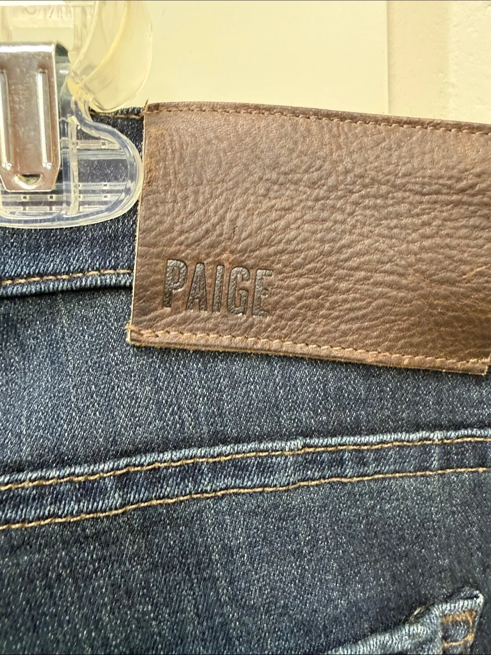 PAIGE Men’s Straight Jeans in Dark Blue Indigo